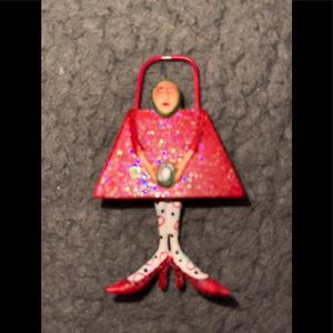 Patience Brewster small purse lady ornament